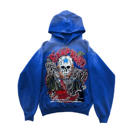 Camp Blood Hoodie – Faded Cobalt