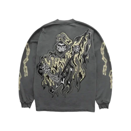 Chain Reaper Long Sleeve T-Shirt – Charcoal