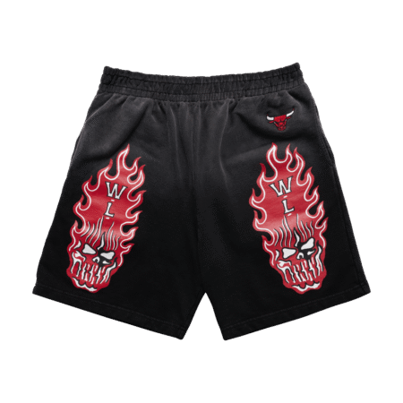 Warren Lotas Chicago Bulls Flaming Skull Shorts