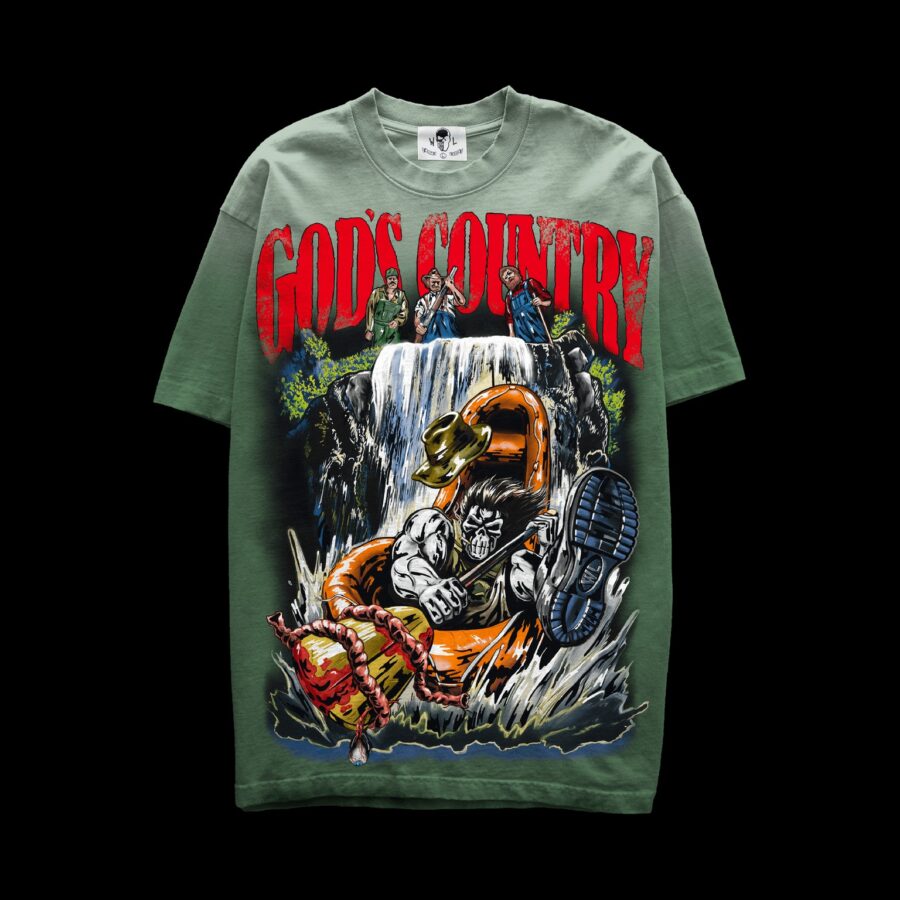 Gods Country T-Shirt – Sunfaded Green